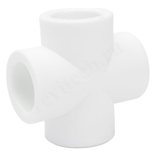 Крестовина 32-32-32-32, RTP, пайка-пайка, полипропилен, белый