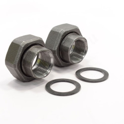 Соединение с накидной гайкой 1 1/2"-1", Grundfos, резьба-резьба, вн., чугун плоская прокладка