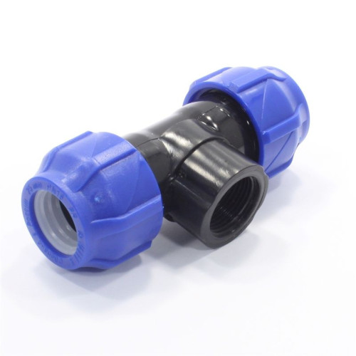 Тройник 25-3/4"-25, Valfex, обжим-резьба, вн., PP-R, для ПНД труб