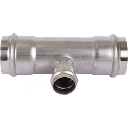 Тройник 76.1-28-76.1, Sanha NiroSan, 9130, пресс-пресс, сталь нержавеющая