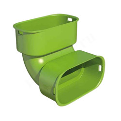 Отвод 90° 60-130, Blizzard Lufttechnik, раструб-труба, полипропилен