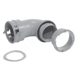 Отвод 90° 62-75, Vaillant VAZ B75, раструб-труба, полипропилен