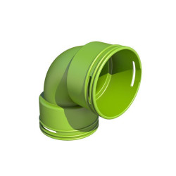 Отвод 90° 75-75, Wolf Air Excellent, раструб-раструб, полипропилен