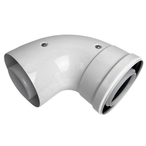 Отвод 90 60/100, WAAG, раструб-труба, алюминий/полипропилен, (для конденс.котла)