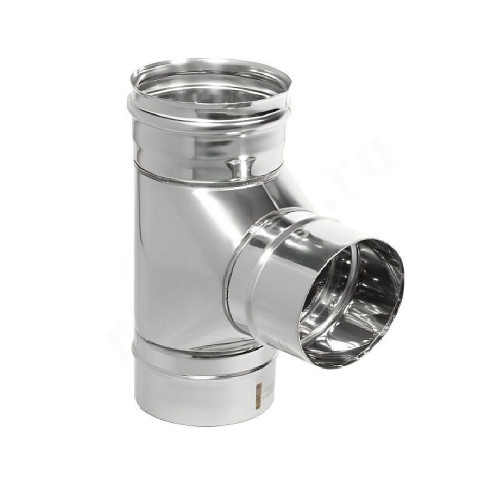 Тройник 87 120, Теплов и Сухов, раструб-труба, сталь нержавеющая