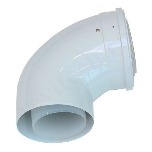 Отвод 90 110/160, Vaillant, раструб-труба, алюминий, (для конденс.котла)