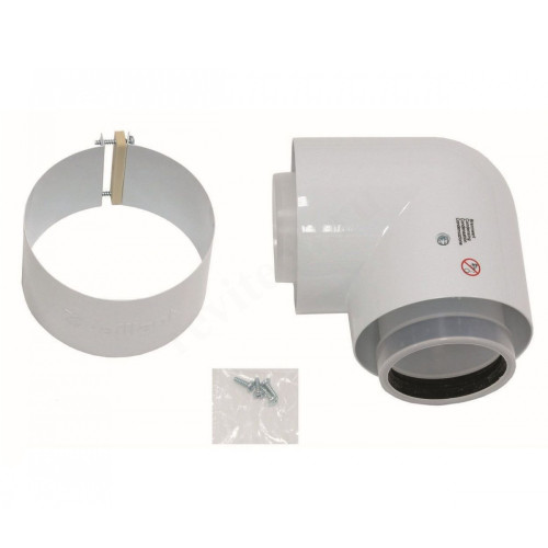 Отвод 90° 80/125, Protherm, раструб-труба, алюминий