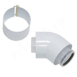 Отвод 45° 80/125, Protherm, раструб-труба, алюминий