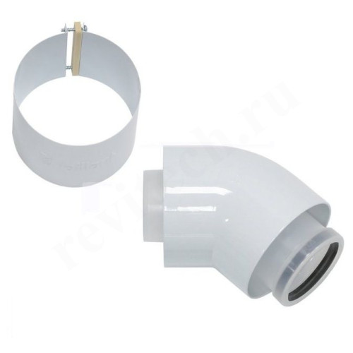 Отвод 45° 80/125, Protherm, раструб-труба, алюминий