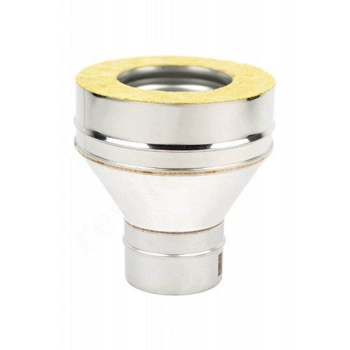 Переходник 250/350, Теплов и Сухов, раструб-труба, сталь нержавеющая