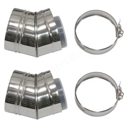 Отвод 30 80/125, Vaillant, труба-труба, сталь нержавеющая, (для конденс.котла)