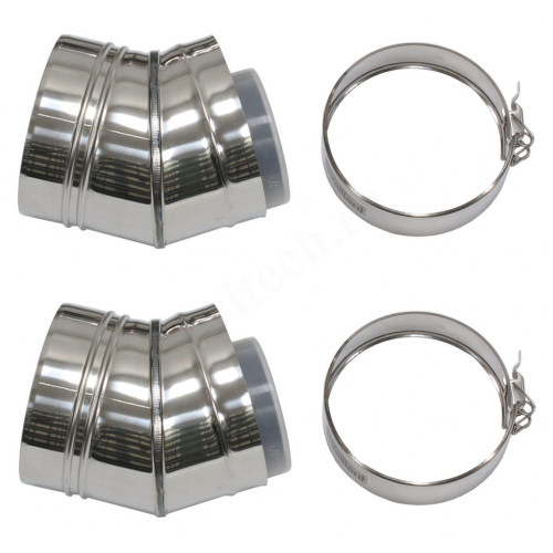 Отвод 30 80/125, Vaillant, труба-труба, сталь нержавеющая, (для конденс.котла)