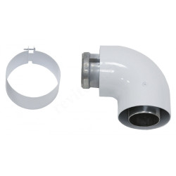 Отвод 90° 60/100, Vaillant, раструб-труба, алюминий