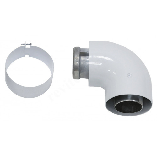 Отвод 90° 60/100, Vaillant, раструб-труба, алюминий