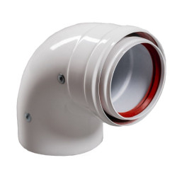 Отвод 90° 80/100, Baxi, раструб-труба, алюминий