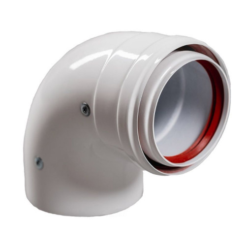 Отвод 90° 80/100, Baxi, раструб-труба, алюминий