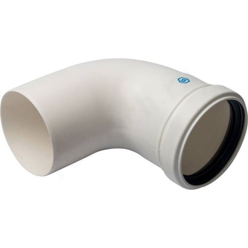 Отвод 87 80, Stout, раструб-труба, полипропилен, (для конденс.котла)