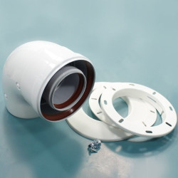 Отвод стартовый 90° 60/100, Baxi, раструб-труба, алюминий