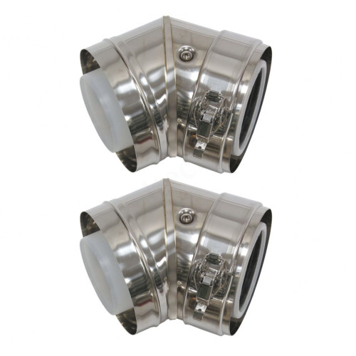 Отвод 45 80/125, Vaillant, раструб-труба, сталь нержавеющая, (для конденс.котла)