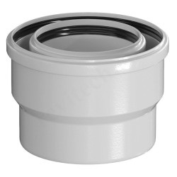 Переходник 110/160-100/150, WAAG, раструб-труба, алюминий/полимер, (для конденс.котла)