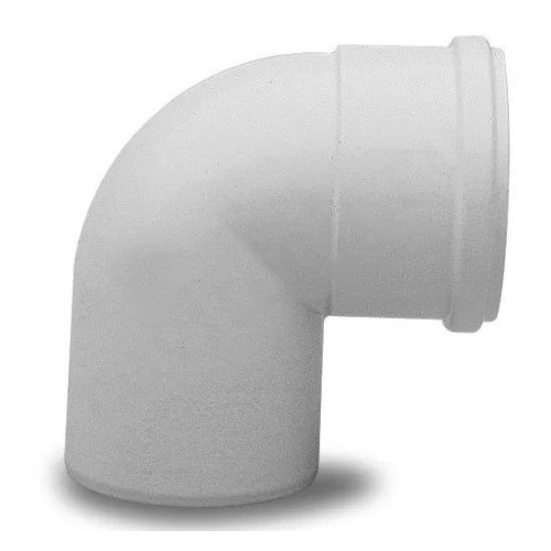 Отвод 90° 80, Vaillant, раструб-труба, полипропилен, с измерительным отверстием