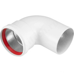 Отвод 45° 80, Ferroli, раструб-труба, алюминий