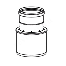 Переходник 130-100, ELCO, раструб-труба, полипропилен, (для конденс.котла)