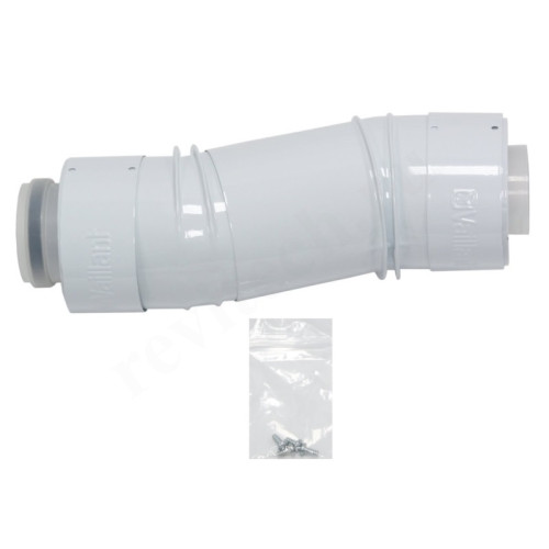 Отвод 60/100, Vaillant, раструб-труба, полипропилен, (для конденс.котла)