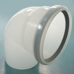 Отвод 90 160, Vaillant, раструб-труба, полипропилен, (для конденс.котла)