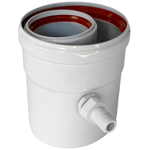 Конденсатосборник 60/100, WAAG, раструб-труба, алюминий