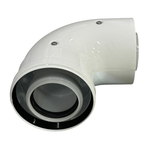 Отвод 87 60/100, Baxi, раструб-труба, полипропилен, (для конденс.котла)