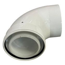 Отвод 87 110/160, Baxi, раструб-труба, полипропилен, (для конденс.котла)