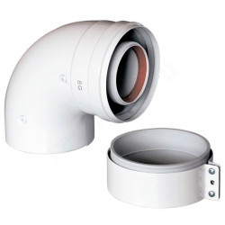 Отвод 90° 60/100, Protherm, раструб-труба, алюминий