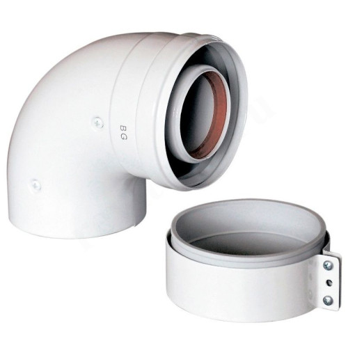 Отвод 90° 60/100, Protherm, раструб-труба, алюминий