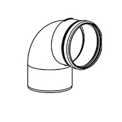 Отвод 200, ELCO, раструб-труба, полипропилен, (для конденс.котла)