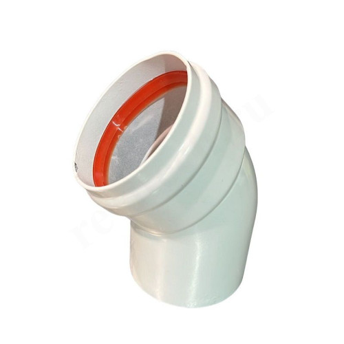 Отвод 45 80, Ferroli, раструб-труба, поливинилхлорид, (для конденс.котла)