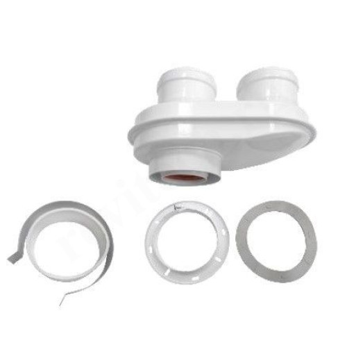 Адаптер 60/100-80, Baxi, раструб-труба, алюминий