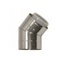 Отвод 45 200/300, Vaillant, раструб-труба, сталь нержавеющая, (для конденс.котла)