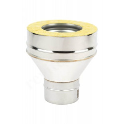 Переходник 150/250, Теплов и Сухов, раструб-труба, сталь нержавеющая