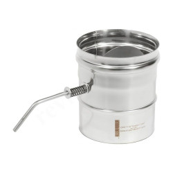 Шибер 120, Теплов и Сухов, раструб-труба, сталь нержавеющая, с шиберной заслонкой