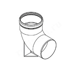 Отвод 90 200, ELCO, раструб-труба, полипропилен, (для конденс.котла)