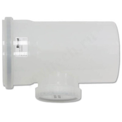 Тройник 160, Vaillant, раструб-труба, полипропилен, (для конденс.котла), с ревизионным отверстием