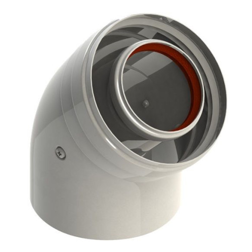 Отвод 45° 60/100, Protherm, раструб-труба, алюминий