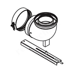 Отвод 90 100/150, ELCO, раструб-труба, полипропилен, (для конденс.котла)
