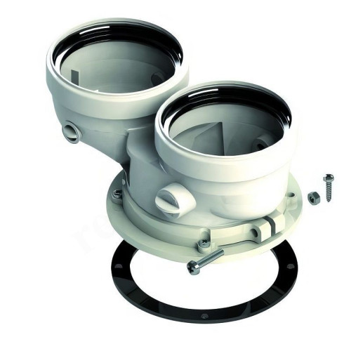 Переходник 60/100-80, Ferroli, раструб-фланец, поливинилхлорид, (для конденс.котла)