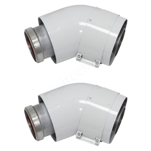 Отвод 45° 60/100, Vaillant, раструб-труба, алюминий