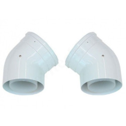 Отвод 45 110/160, Vaillant, раструб-труба, полипропилен, (для конденс.котла)