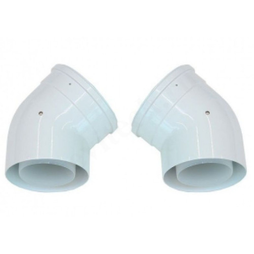 Отвод 45 110/160, Vaillant, раструб-труба, полипропилен, (для конденс.котла)