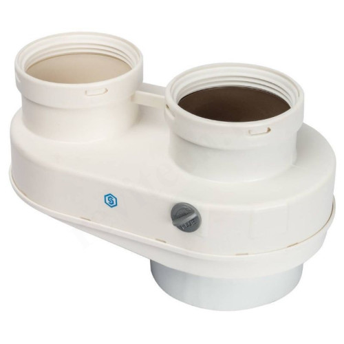 Адаптер 60/100-80, Stout, раструб-труба, полипропилен, (для конденс.котла)