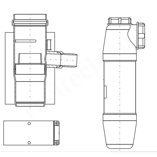 Конденсатосборник 60/100, Protherm, раструб-труба, алюминий, со шлангом и сифоном
